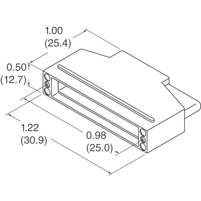 165X10389XE Conec  Carcasas traseras para conectores D-Sub en forma de D